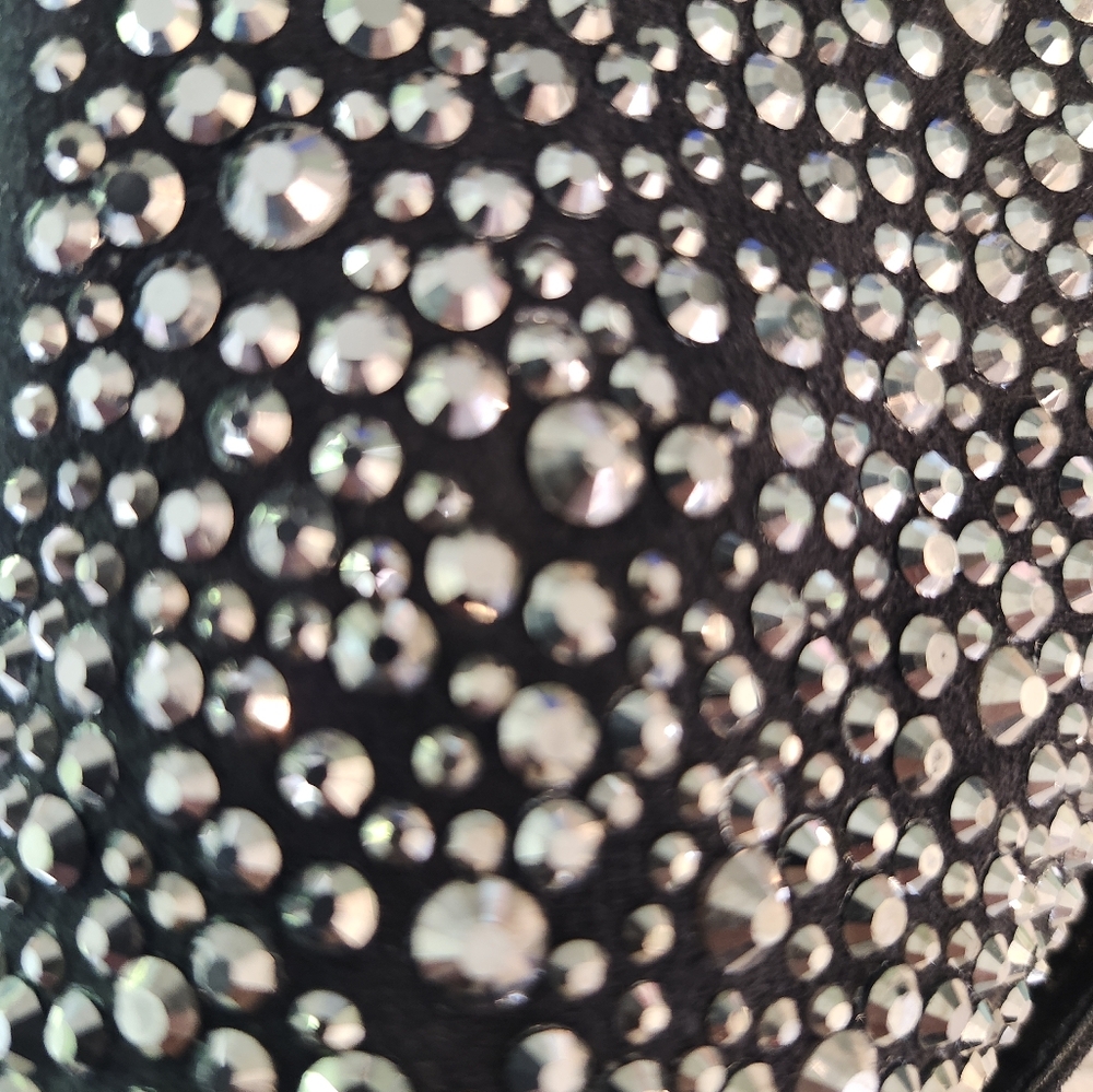 INC International Concepts Black Silver Studded Open Toe High Heel Booties S 7M - Picture 6 of 10